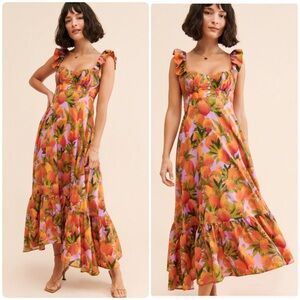 Farm Rio Mango Macaw Maxi Dress